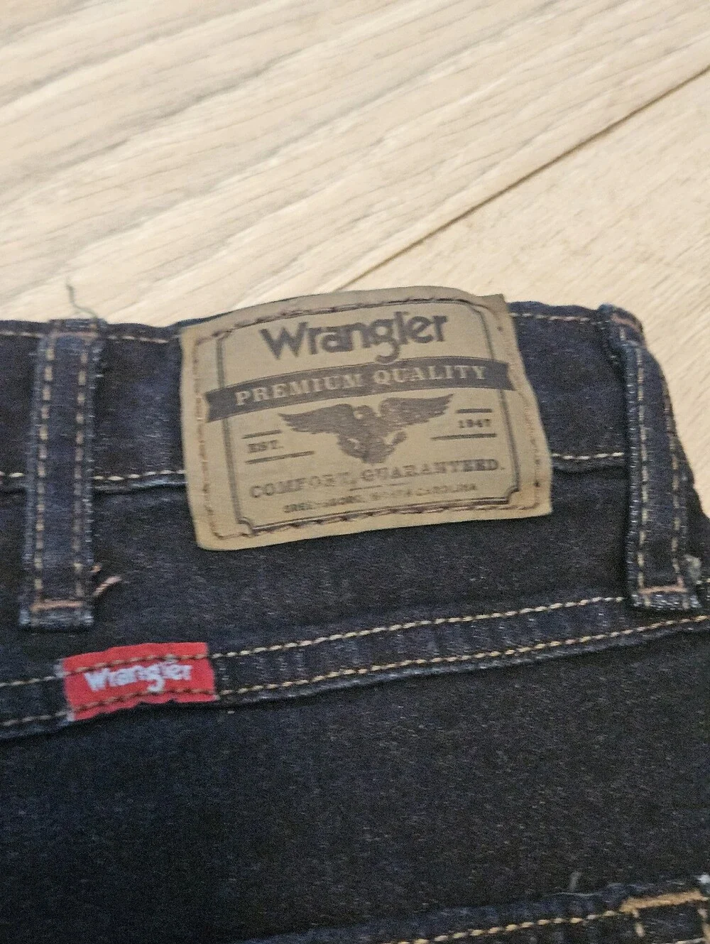 Wrangler Five Star Premium Men's Straight Fit Jeans 38x32 Dark Wash Stretch NWT